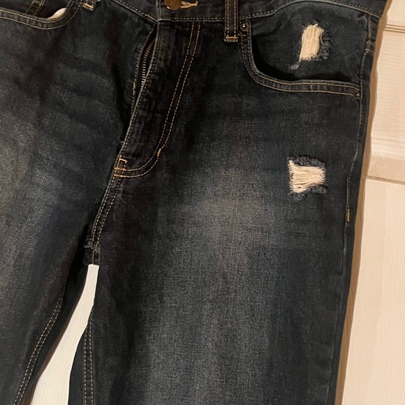 Roebuck And Co. Heritage Supply Company NWOT Athletic Dark 32X32 Stressed Jeans - Picture 7 of 10